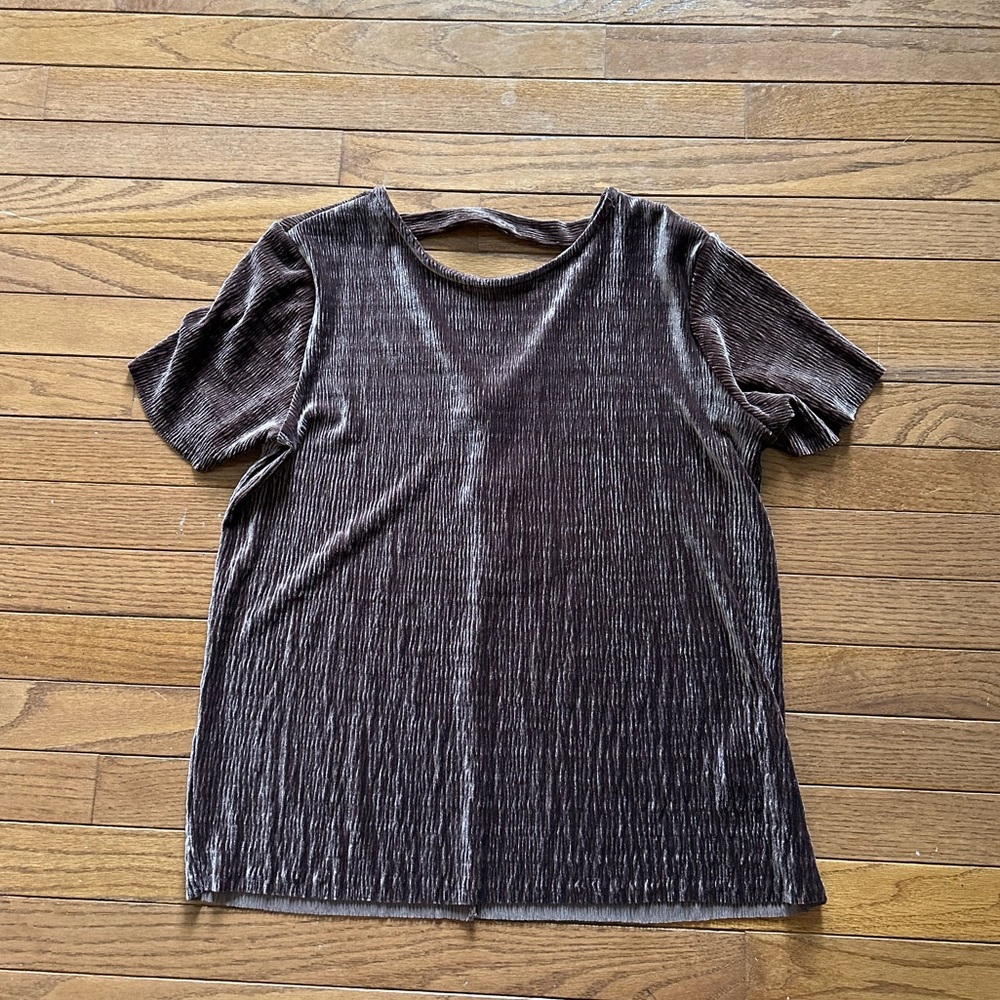 Dark blush velour top